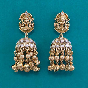 Pendientes Antiguos Hechos a Mano de Última Moda con Baño de Oro, Calidad de Exportación 233251 - Product Image 1