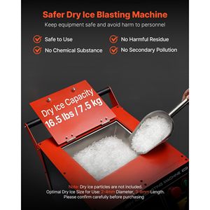 Macchina per Sabbiatura a Ghiaccio Secco con Capacità di 7,5 KG (16,5 LBS), Pressione Regolabile, 4 Ugelli, Pulitore Industriale a Ultrasuoni - Product Image 5