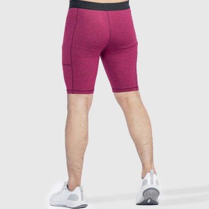 Shorts de sport pour homme, couleur unie, avec poches, séchage rapide, taille élastique, tricotés en spandex et polyester, shorts de sport - Product Image 5