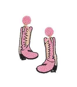 Boucles d'oreilles pendantes chic faites à la main avec broderie et perles de rocaille, idéales pour mariage, cadeau festif, accessoire de mode tendance, créoles et clous en perles de verre - Product Image 1