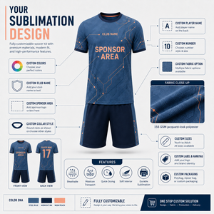 Camiseta de Fútbol Sublimada Personalizada, Transpirable, con Estampado Único, Cuello Redondo, Manga Corta, Tejido de Malla, Absorbe la Humedad - Product Image 4