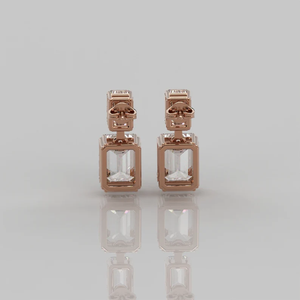 ต่างหูทรงหยดน้ำคู่ประดับมอสซาไนต์ทรงเหลี่ยมมรกต เงินแท้ 925 ดีไซน์ทันสมัย เหมาะสำหรับผู้หญิง เป็นของขวัญในโอกาสแต่งงาน งานหมั้น งานครบรอบ หรืองานปาร์ตี้ - Product Image 6