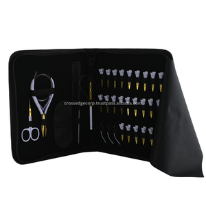 Kit d'outils d'extension de cheveux professionnels en acier inoxydable Nano perles dissolvant de sertissage pince séparation peigne de coiffure 3 pièces coudre Type C - Product Image 1