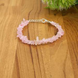 Natural Rose Quartz Chip Stone <b>Bracelet</b> Adjustable Gemstone Crystal <b>Bracelet</b> for Women <b>Healing</b> Jewelry OEM ODM - Product Image 3