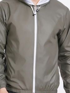 RTS OEM Custom <b>Men</b>’s <b>Lightweight</b> Hooded Windbreaker <b>Jacket</b> – Waterproof, Breathable, Zip-Up Outdoor Sports Coat - Product Image 2