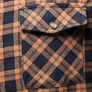 Camisa sin mangas de franela a cuadros para hombre, estilo casual con botones, chaleco ligero y ajustado con bolsillo - Product Image 5
