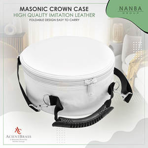 Freemason Masonic Fez Cap Case Premium Imitation Leather Zipper Closure Customizable Portable <b>Hat</b> Storage Display <b>Box</b> - Product Image 6