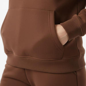 OEM Women Eco-Friendly Breathable Quick Dry <b>Workout</b> <b>Hoodie</b> Jogger Set Gym Fitness Sportswear Casual Tracksuit Outfit - Product Image 3
