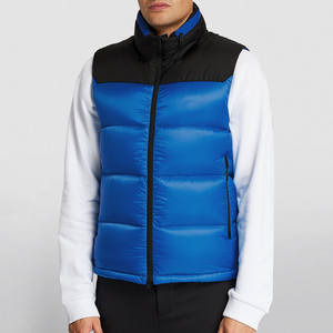 Veste d'hiver chaude pour homme, gilet matelassé oversize, col montant, manteau en duvet matelassé, coupe-vent, blouson bomber, gilets rembourrés en gros - Product Image 2
