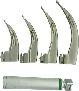 Ensemble de laryngoscopes à fibres optiques de haute qualité avec 4 lames Macintosh en acier inoxydable, fabriqué au Pakistan, laryngoscope de haute qualité - Product Image 3