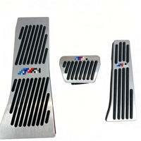 YIQIDA para BMW Serie 5 X5 X6, Kits Interiores, Cubiertas de Pedales de Acelerador, Freno y Reposapiés, Aleación de Aluminio, Diseño Moderno, 3 Piezas