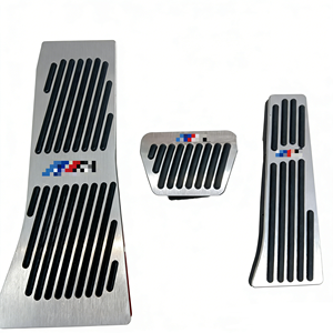 YIQIDA para BMW Serie 5 <span class=keywords><strong>X5</strong></span> X6, Kits Interiores, Cubiertas de Pedales de Acelerador, Freno y Reposapiés, Aleación de Aluminio, Diseño Moderno, 3 Piezas - Product Image 3