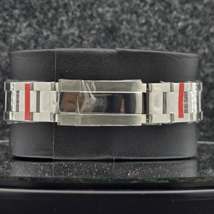 Luxury Men Watch Stainless Steel <b>Automatic</b> Mechanical Red Dial Diamond Markers Fluted Bezel Business <b>Wristwatch</b> - Product Image 4