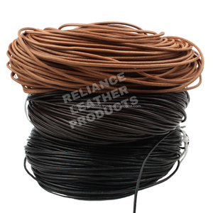 Reliance Leather Cords 3mm Round Black Leather Cord Spool of 100 Meter RTS Products Set of 5 Perfect <b>Rope</b> for Jewelry Crafting - Product Image 2