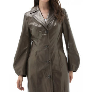 Manteau long en cuir véritable pour femme 2026 – Couleurs personnalisées, imprimé vintage, imperméable, chaud, élégant pour l'hiver - Product Image 6