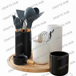 Soporte y Estantes de Almacenamiento de Cerámica Clásicos de un Solo Nivel para Macetas - Product Image 3