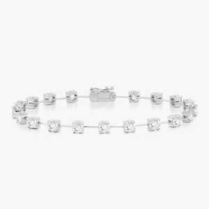 Pulseras Flotantes de Diamantes de Oro Sólido de 14k y 18k, Joyería Fina de Lujo, Redondas, Cultivadas en Laboratorio, Estilo Tenis, Únicas, Minimalistas, para Uso Diario - Product Image 5