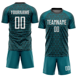 Maillot de football personnalisé imprimé par sublimation, 100% polyester, nom de l'équipe personnalisé, uniforme respirant, adulte unisexe, manches courtes - Product Image 3