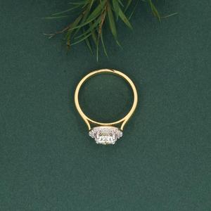 Anillo de Compromiso de Oro Amarillo de 18K con Diamante Cultivado en Laboratorio de 1.5ct, Corte Solitario, Certificado IGI, Chapado en Oro de Lujo, 4 Puntas, para Mujer - Product Image 4