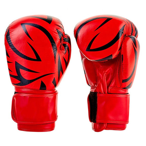 Guantes de Boxeo de Cuero al por Mayor, Alta Calidad, Hechos a Medida, Correa de Muñeca Ajustable con Cierre de Gancho y Bucle, Guantes de Protección para Boxeo para Hombre - Product Image 1