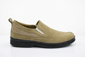 รองเท้าโลฟเฟอร์แบบสวมหนังกลับสำหรับผู้ชาย |   ดีไซน์ตาข่ายระบายอากาศพร้อมขอบยางยืด - Product Image 2