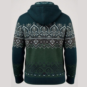 Sweat à capuche tricoté thermique épais 450 GSM, coupe ample à épaules tombantes, couleur unie, unisexe, pour homme, directement de l'usine - Product Image 3