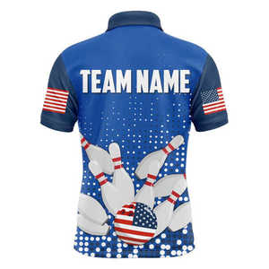 Custom Sublimation Blank <b>Dart</b> Shirts Team Polo Shirts Bowling Shirt for Man - Product Image 6