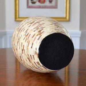 Jardinière en métal avec incrustation de os, faite à la main, de forme ronde, style minimaliste, pour la décoration de la maison, produit de luxe, exportations en gros - Product Image 1