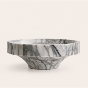 Bol décoratif en marbre blanc de luxe, fait main, en pierre naturelle, pour fruits, style moderne minimaliste, centre de table pour hôtel - Product Image 3