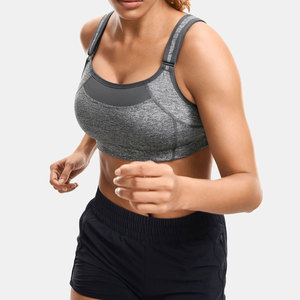 Econex Sports Women Seamless <b>Racerback</b> Sports <b>Bra</b> Scoop Neck Medium Support Yoga Fitness Breathable Quick Dry Solid Color - Product Image 2