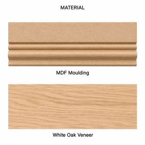 Moulures décoratives en MDF avec placage en chêne blanc pour moulures murales, plinthes, corniches de plafond, panneaux de bordure, moulures en bois - Product Image 3