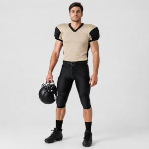 Ensemble d'uniformes de football américain personnalisés pour équipe : Maillot respirant et pantalon assorti pour l'entraînement et les matchs sportifs - Product Image 2