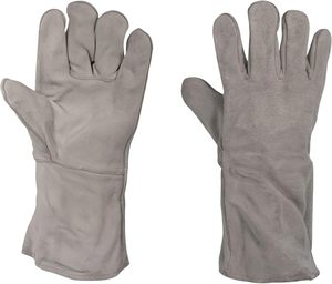 Nouveaux gants de soudeur de style industriel, en cuir de vachette, résistants à la chaleur et à l'abrasion, pour travaux de construction. - Product Image 1