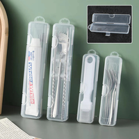 Scatola di plastica PP Organizer per il trucco portatile trasparente scatola di immagazzinaggio per sopracciglia matita stoviglie per le bacchette con coperchio
