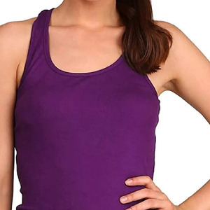 Débardeur court pour femme grande taille, qualité supérieure, prix bas, logo et couleur personnalisés, logo sur le devant, 100% coton, faible MOQ (10 pièces) - Product Image 6