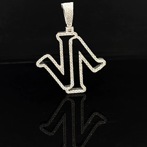 Pendentif Charme Cosmique pour Homme The Ice Legacy, en Alliage Plaqué Or et Or Rose, avec Micro-Incrustation de Diamants Ronds Brillants Taillés - Product Image 1