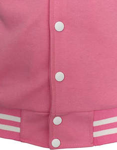 Blouson de baseball à capuche personnalisé avec logo, style universitaire en polaire, tissu toile, broderie décorative pour l'hiver - Product Image 6