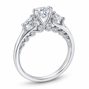 Anillo de compromiso de plata 925 de calidad premium con diamante de corte brillante redondo y engaste de puntas para mujer - Product Image 6