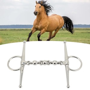 Bocado de Acero Inoxidable para Caballo, Tipo Snaffle, 135 mm de Longitud, Superficie Lisa, Equipo de Equitación Resistente y Duradero - Product Image 1