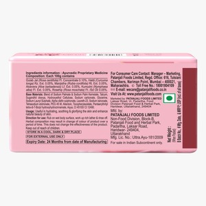 Nettoyant corporel Patanjali Rose Kanti, 45 g (lot de 4) – Savon parfumé aux fleurs naturelles pour une peau douce - Product Image 2