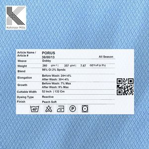 Tela Tejida Elástica de Sarga al por Mayor, 325g/m, 98% Algodón, 2% Elastano, Acabado Suave Tipo Melocotón, Transpirable, para Pantalones Chinos Casuales de Hombre - Product Image 4