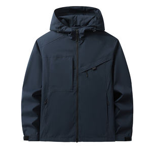 Chaqueta impermeable al por mayor, chaqueta softshell de poliéster de 320 g/m², logotipo personalizado para minoristas de camping en EE. UU., MOQ bajo - Product Image 3