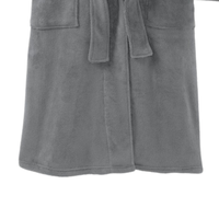 Bata de Microfelpa Gris Suave y Acogedora, Ligera, de Manga Larga, para Descansar en Casa, Ropa de Moda y Confort