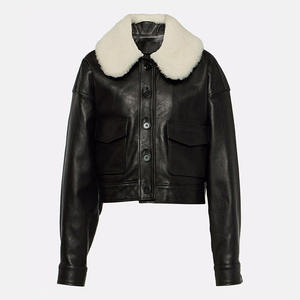 Wholesale Custom Ladies Leather Jacket Racer Jacket Vintage Jacket OEM Manufacturing Ready to Ship - Product Image 1