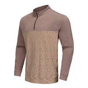 เสื้อสเวตเชิ้ตสีเบจแบบซิป ¼  คอปก  แบบสวมใส่ได้ทั้งชายและหญิง เนื้อผ้านุ่มสบาย แขนยาว  เสื้อสเวตเชิ้ตซิปทันสมัย สวมใส่สบายๆ เหมาะสำหรับฤดูหนาว - Product Image 1