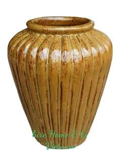 (蓝宝石陶器) 户外花盆大型花园陶瓷越南粘土，用于花园植物和批发及花园中心零售