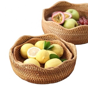 Diverses formes de panier en osier de rotin de haute qualité avec deux poignées pour le stockage fabriqué au Vietnam - Product Image 1