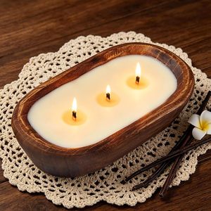 Wooden <b>Dough</b> <b>Bowls</b> for Candle Oval Decor Rustic <b>Bowls</b> for Fruit Crafts Making Farmhouse Wood Trays for Home Decor - Product Image 1
