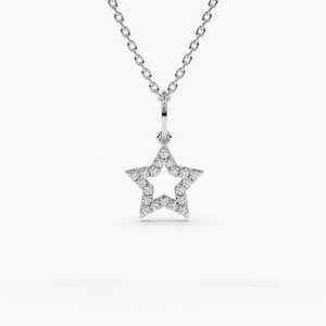 Collar de Plata de Ley 925 Chapado en Oro de 14k con Colgante de Moissanita y Diamantes Super Star, Precio al por Mayor - Product Image 5