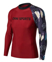 Camiseta de Compresión para Hombre, Manga Larga, Transpirable, Ecológica, con Logotipo Personalizado, Impresión Digital, UPF50+, Venta Directa